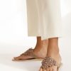 Sandals laidback london | Cooper Flat Tan Leather Sandal Silky Pink