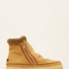 Shoes laidback london | Setsu Crochet Side Zip Ankle Boot Saffron Suede