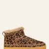 Shoes laidback london | Nyuki Crochet Pull On Ankle Boot Mocha Leopard