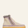 Shoes laidback london | Setsu Crochet Ankle Boot Sand Suede Plum