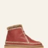 Shoes laidback london | Argo 3.0. Crochet Ankle Boot Blood Leather Natural