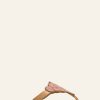 Sandals laidback london | Laith Flat Leather Sandal Baby Pink