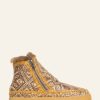 Shoes laidback london | Setsu Crochet Ankle Boot Aztec Brown Saffron