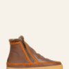 Shoes laidback london | Setsu Crochet Ankle Boot Cigaro Leather Orange