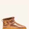 Shoes laidback london | Nyuki Crochet Pull On Ankle Boot Copper Shimmer