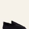 Shoes laidback london | Jude Crochet Sheepskin Slipper Black Suede Black