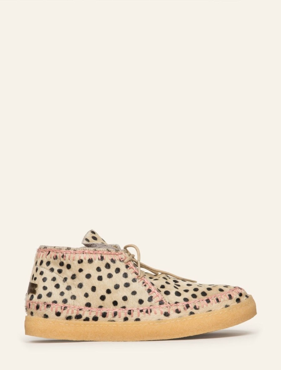 Shoes laidback london | Shenje Crochet Lace Up Chukka Boots Cheetah