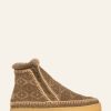 Shoes laidback london | Setsu Crochet Ankle Boot Khaki Embossed Beige