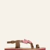 Sandals laidback london | Icini Ssr Choc Leather Baby Pink