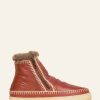 Shoes laidback london | Setsu Crochet Ankle Boot Blood Leather Natural