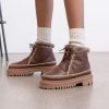 Shoes laidback london | Argo 3.0. Crochet Ankle Boot Cigaro Leather Beige