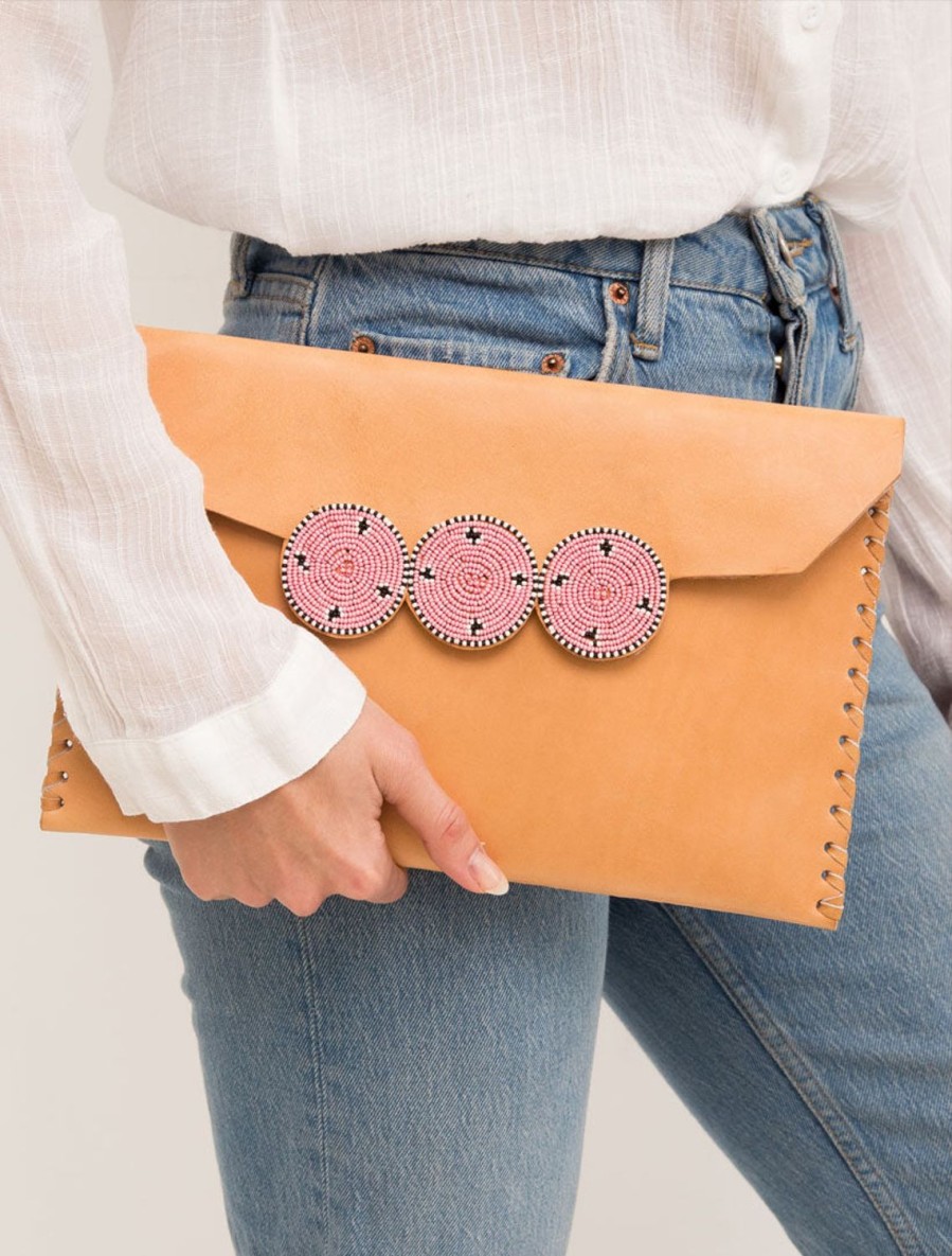 Accessories laidback london | Cole Light Brown Baby Pink Maasai