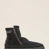 Shoes laidback london | Setsu Classic Side Zip Ankle Boot Black Suede