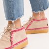 Shoes laidback london | Shenje Crochet Lace Up Chukka Boots Sand