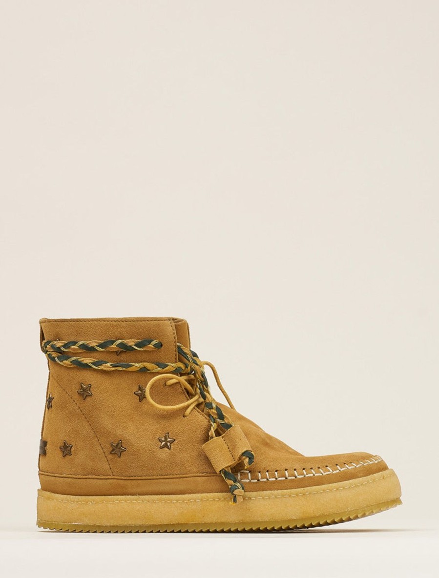 Shoes laidback london | Argo Stars Lace Up Ankle Boot Saffron Suede