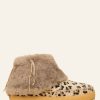 Shoes laidback london | Leblon Crochet Sheepskin Zip Up Ankle Boot Leopard