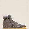 Shoes laidback london | Setsu Classic Side Zip Ankle Boot Grey Suede