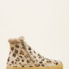 Shoes laidback london | Setsu Crochet Side Zip Ankle Boot Leopard Beige