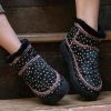 Shoes laidback london | Nyuki Crochet Pull On Ankle Boot Black Cheetah