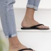 Sandals laidback london | Seri Flat Black Leather Sandal Black