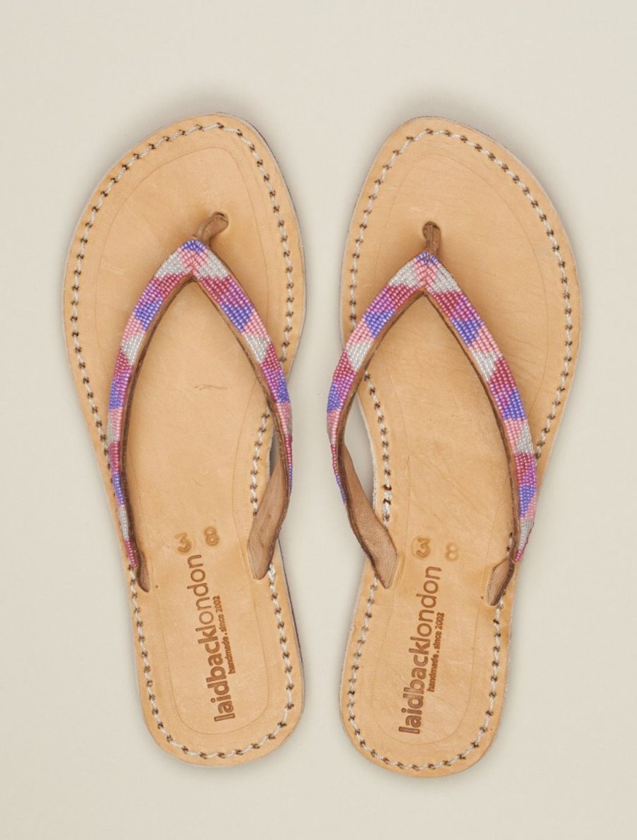 Sandals laidback london | Seri Ssr Leather Sandal Rose Mix