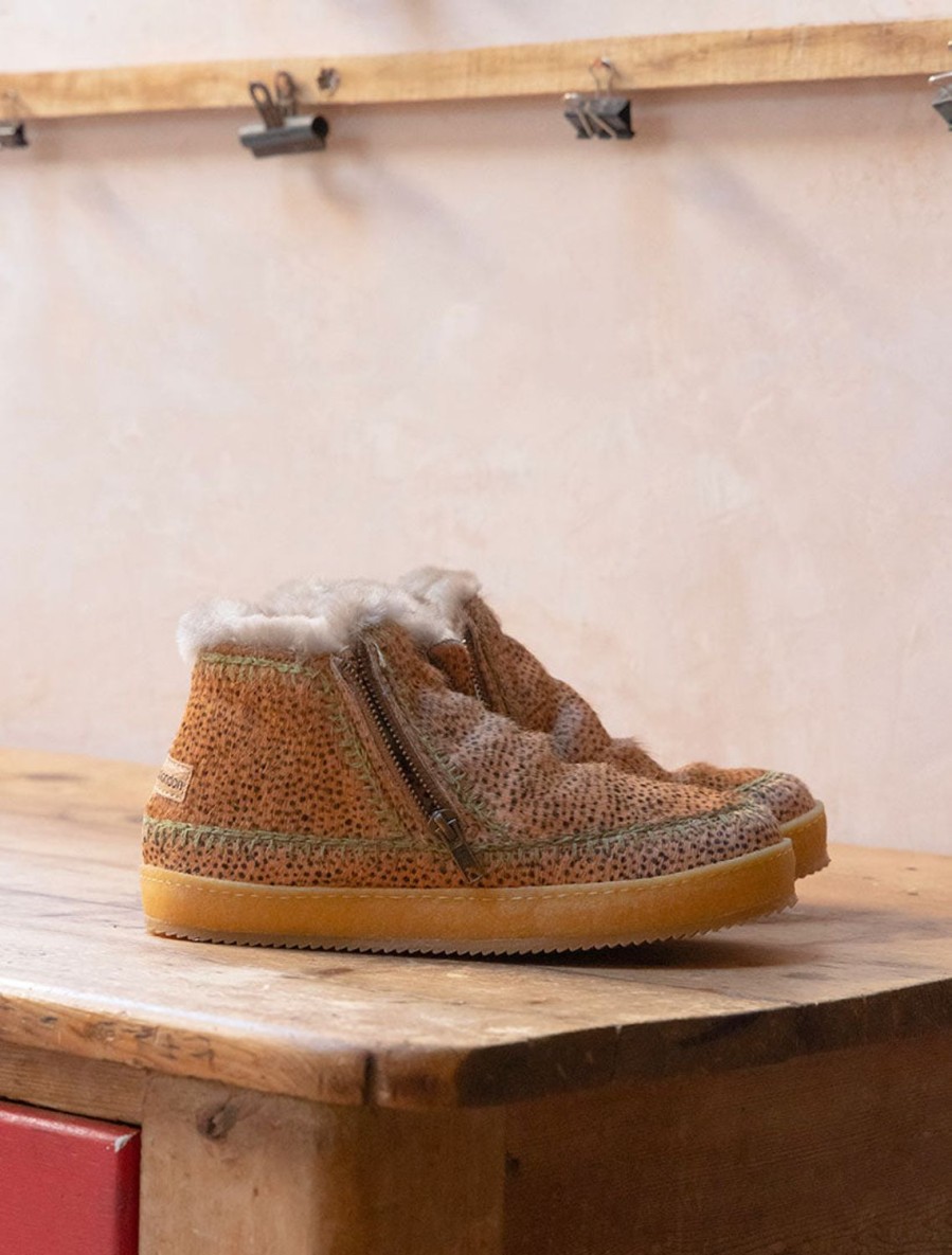 Shoes laidback london | Setsu Crochet Crepe Brown Cheetah Army Green