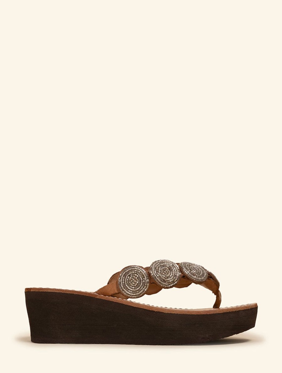 Sandals laidback london | Ryker Wedge Leather Silver