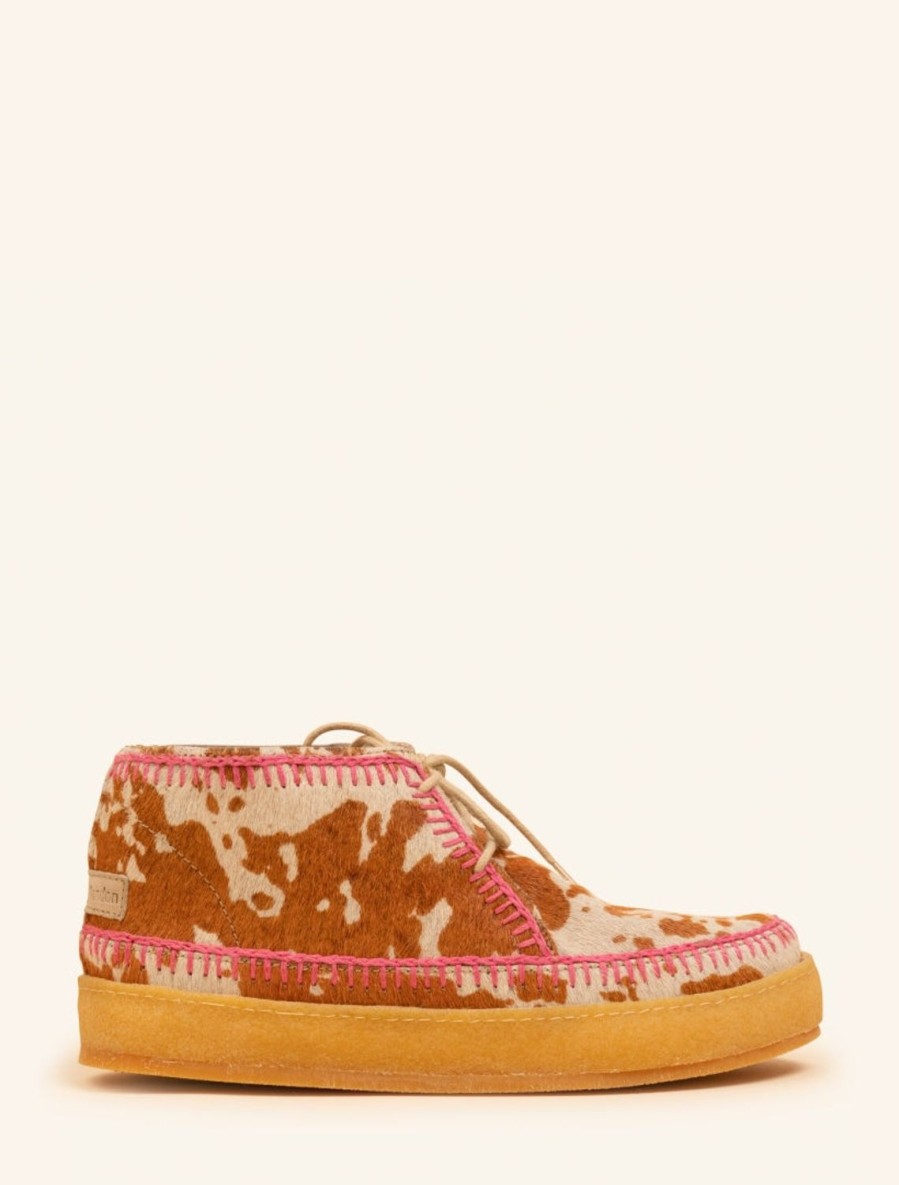 Shoes laidback london | Shenje Crochet Lace Up Chukka Boots Cow