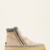 Shoes laidback london | Setsu Crochet Side Zip Ankle Boot Sand Suede