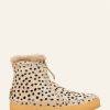 Shoes laidback london | Argo Crochet Lace Up Ankle Boot Cheetah