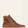 Shoes laidback london | Setsu Crochet Side Zip Ankle Boot Leopard Brown