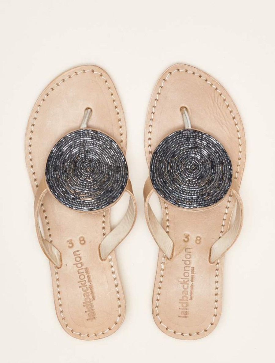 Sandals laidback london | Jayda Lp Tan Gun Metal