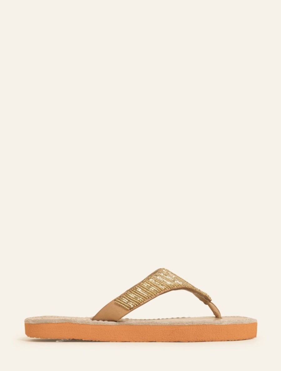 Sandals laidback london | Craine Sso Tan Leather Sandal Gold