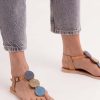 Sandals laidback london | Isko Flat Light Brown Aqua