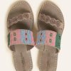 Sandals laidback london | Elon Lp Tan Leather Sandal Baby Pink Mix