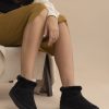 Shoes laidback london | Nyuki Crochet Pull On Ankle Boot Black Suede